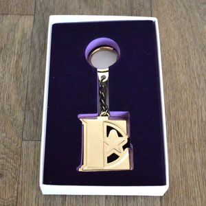 NIB Elton John Letter E Gold Keychain